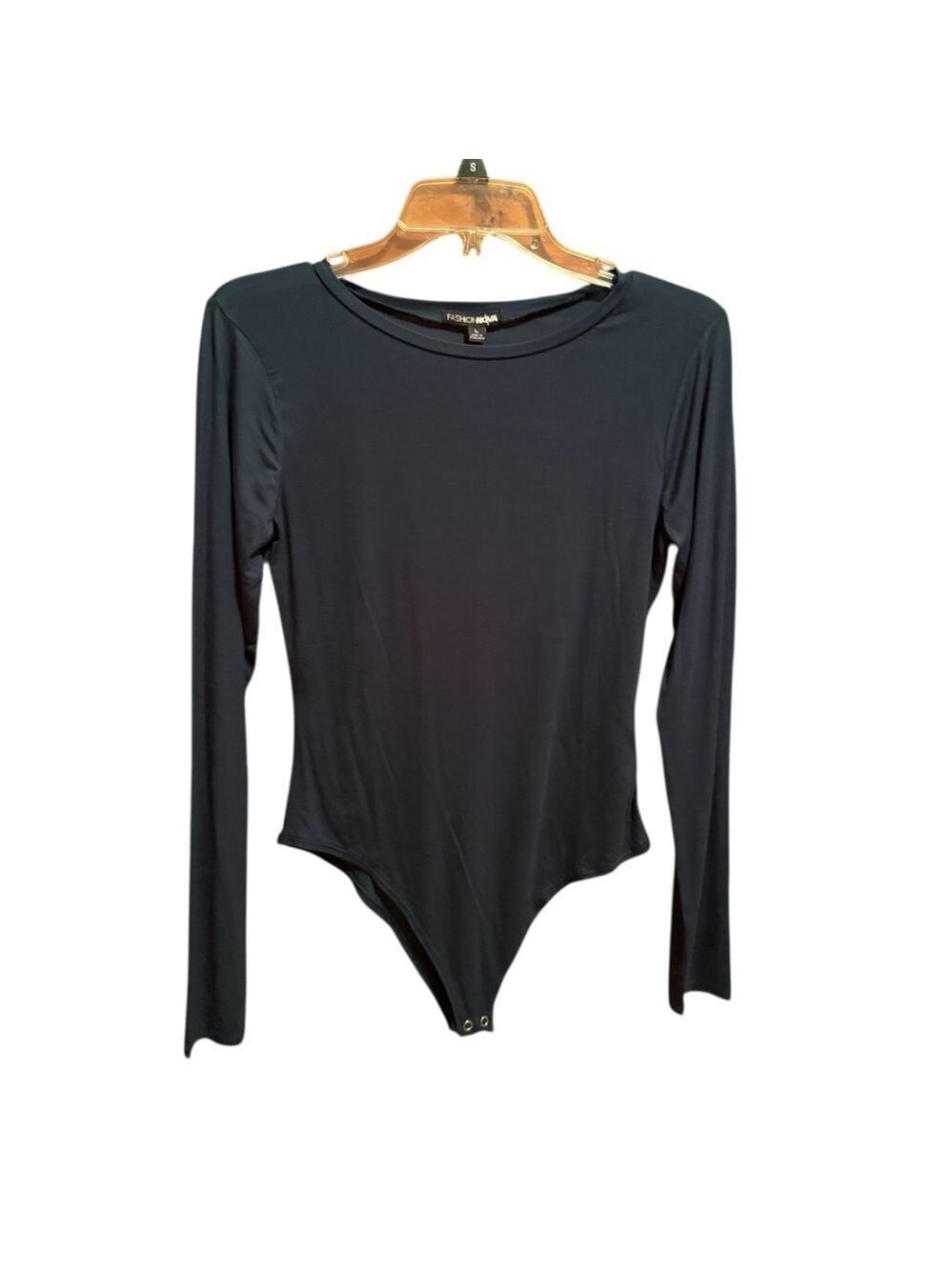 Fashion Nova Krystal Crewneck Teal Bodysuit